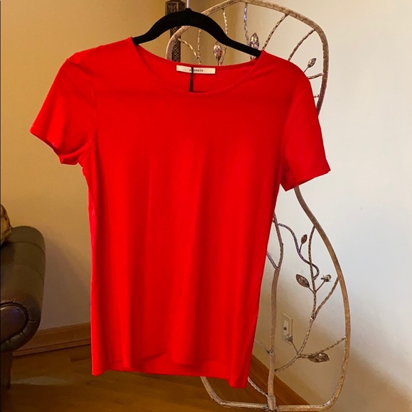 Crew Neck Ribbed Basic T - Picture 1 of 3